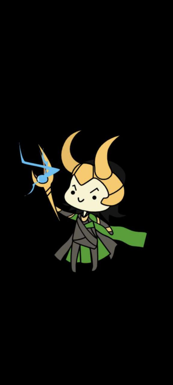 Portrait of Loki bathed in nebula light